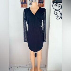 NWOT Mini Dress Black Long Sleave Size XL (Never Wear)